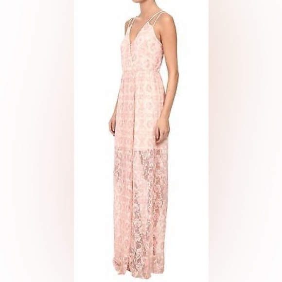 BCBGeneration Pink Lace Lena Maxi Dress - Picture 4 of 11